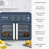 image:imageMartha Stewart French Door Air Fryer Toaster Oven Combo 34QT Countertop Convection 12in1 Bake Broil Roast Fits 12 PizzaDehydrate5 Accessories Air Fry Basket Stainless Steel Linen CreamIndigo Blue